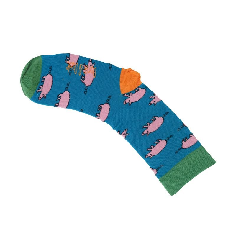 Bambus-Socken Teal Pigs