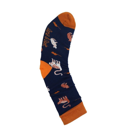 Bambus-Socken Navy Cat