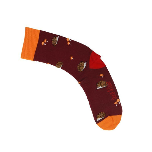Bambus-Socken Burgundy Hedgehog