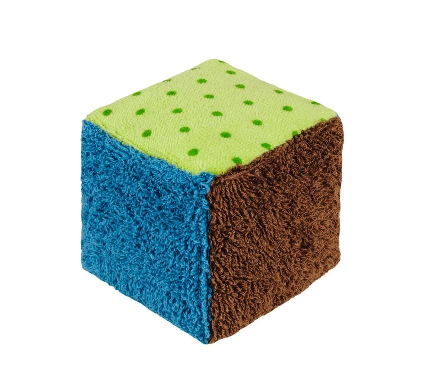 Efie Würfel mit Rassel blau/grün