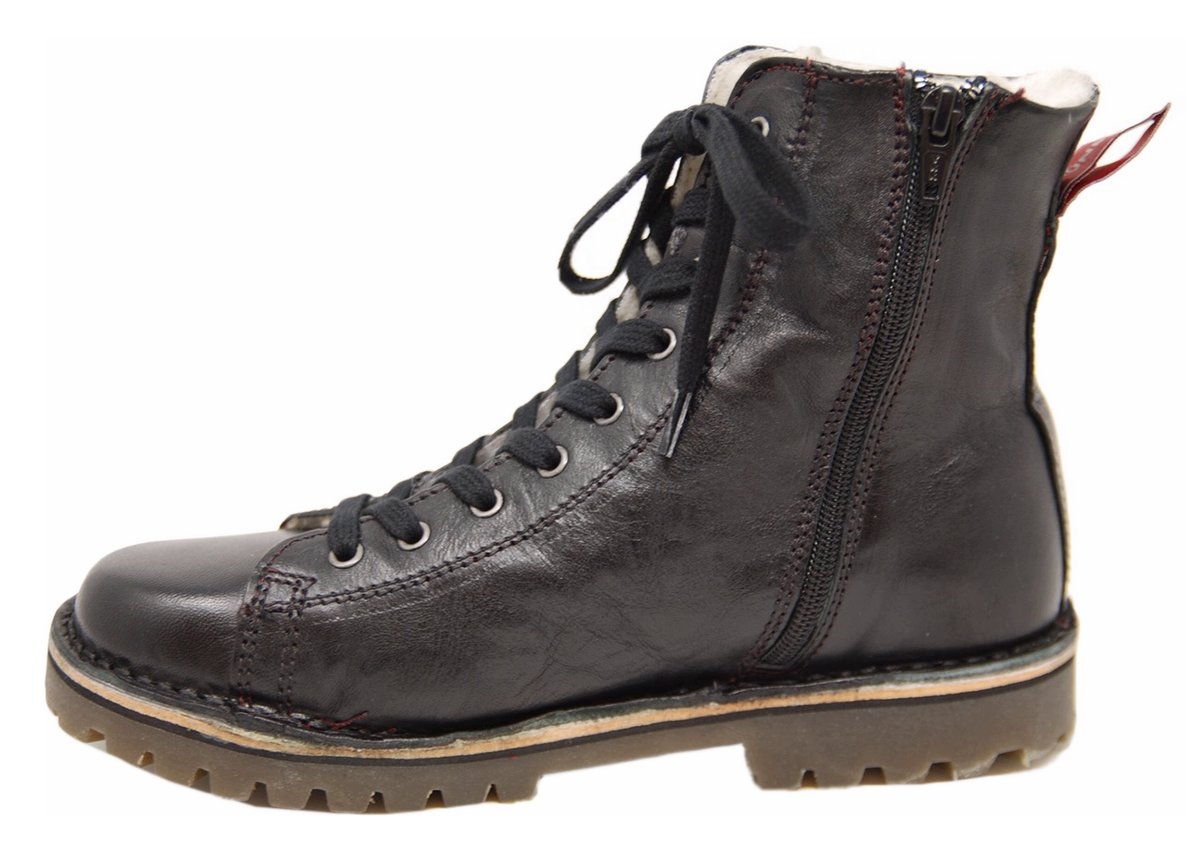 Grünbein Schuhe Noa gefüttert, Schwarz