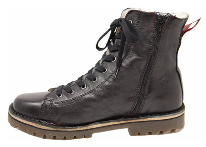 Grünbein Schuhe Noa gefüttert, Schwarz