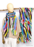Sarah&Sally Schal Streifendesign (756), Bunt