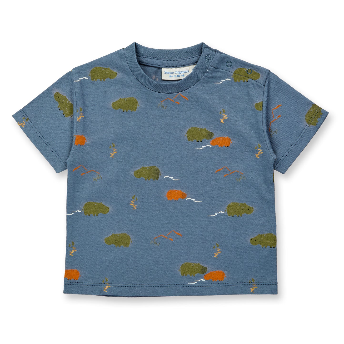 Sense Organics Baby-Shirt Anton, Hippo