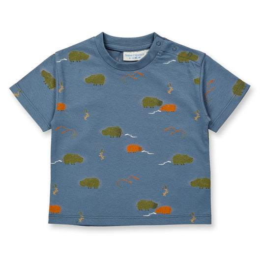 Sense Organics Baby-Shirt Anton, Hippo