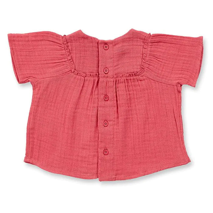 Sense Organics Baby-Bluse Musselin, Raspberry