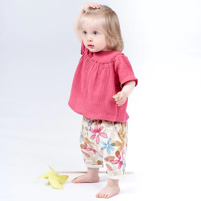 Sense Organics Baby-Bluse Musselin, Raspberry