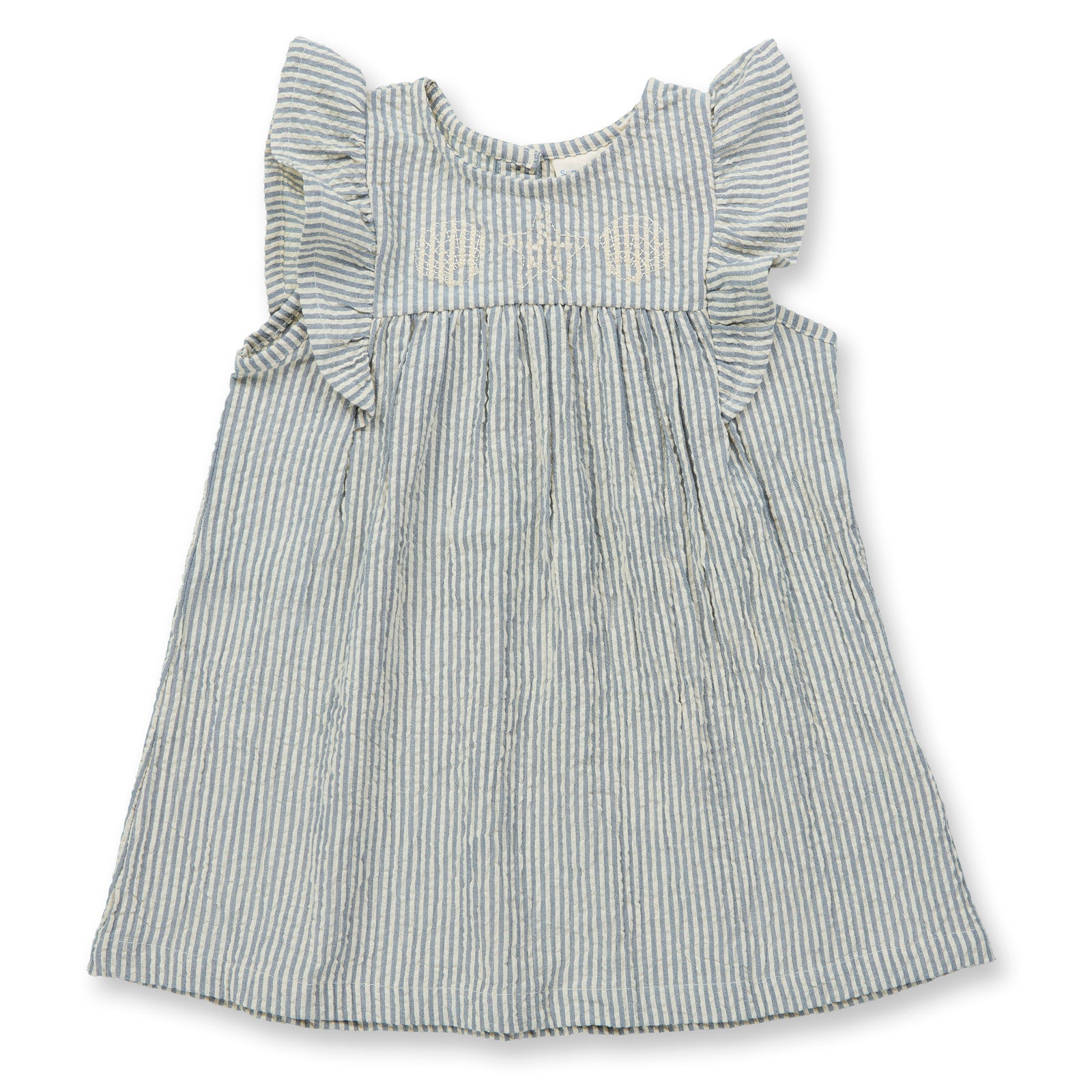 Sense Organics Baby-Kleid Franja, Blau/Weiß