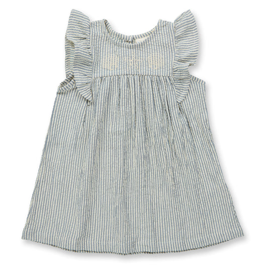 Sense Organics Baby-Kleid Franja, Blau/Weiß