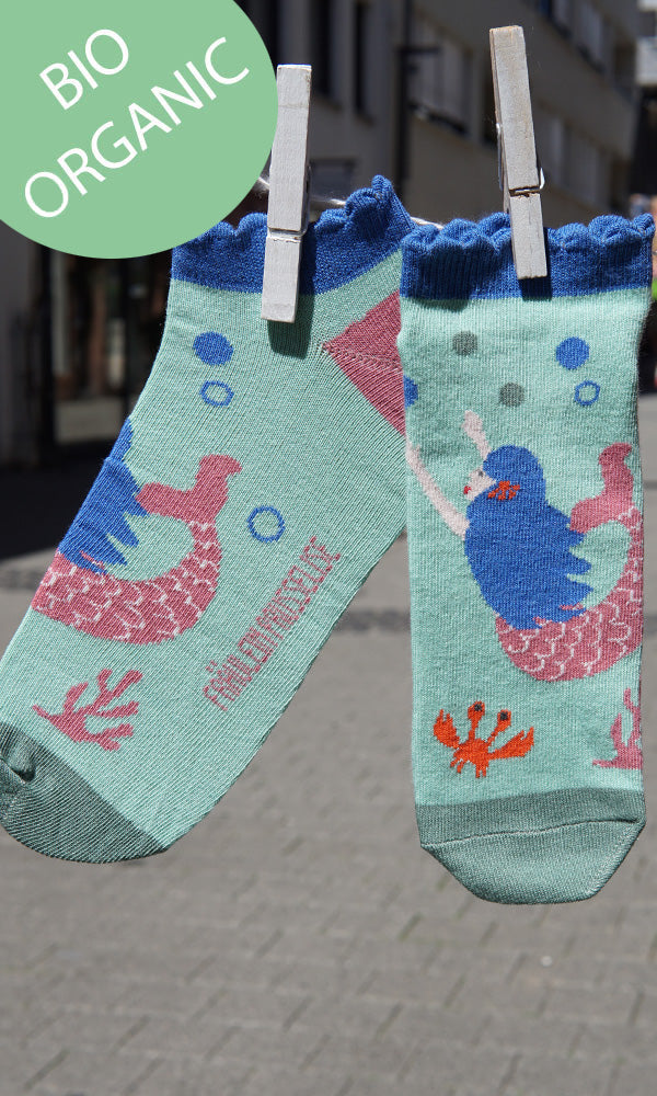 Bio Damen-Sneakersocken Mermaids