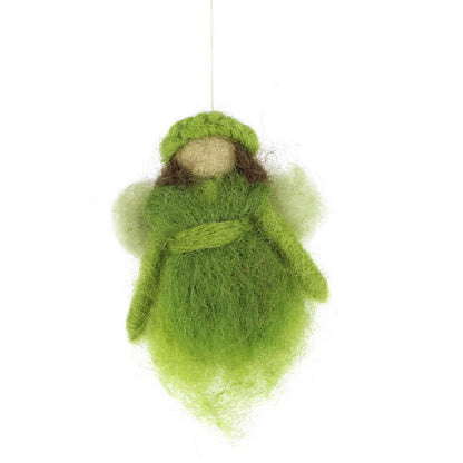 Anhänger Sommerfee Wollfilz, grün
