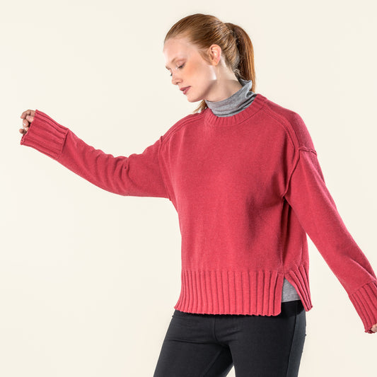 Living Crafts Pullover Stana, Garnet Rose