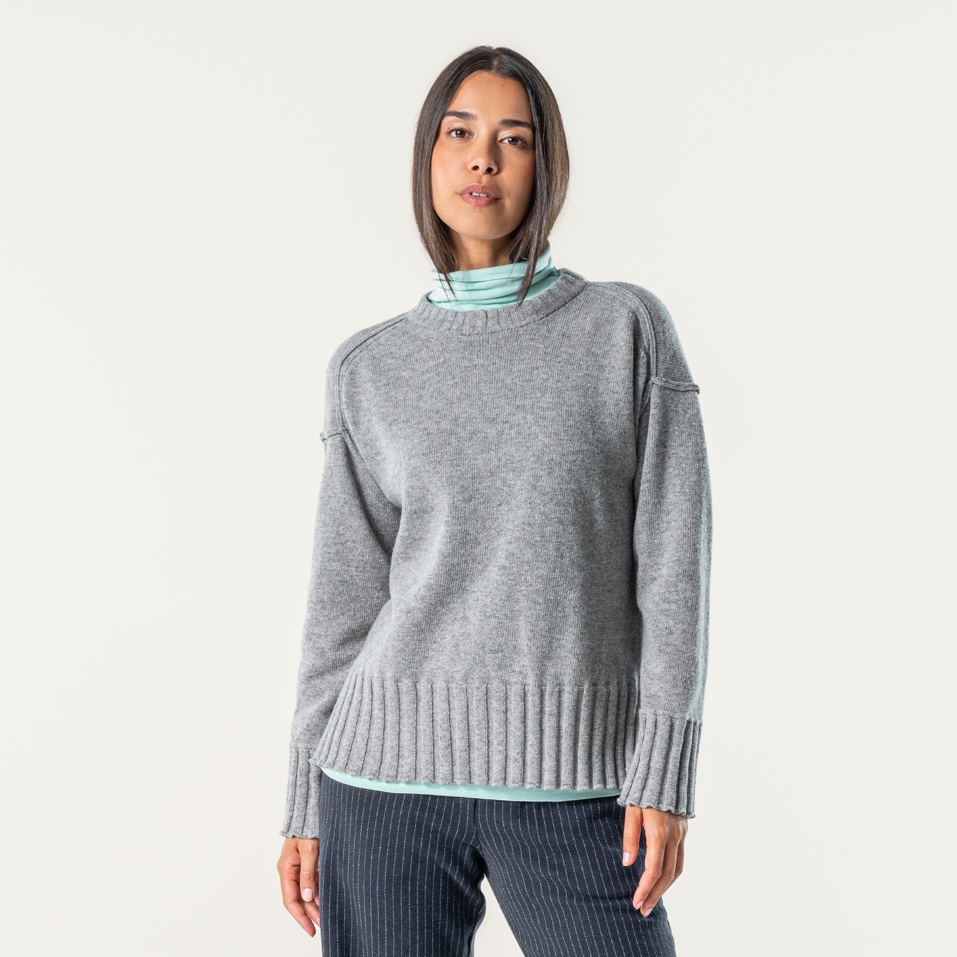 Living Crafts Pullover Stana, Grey Melange