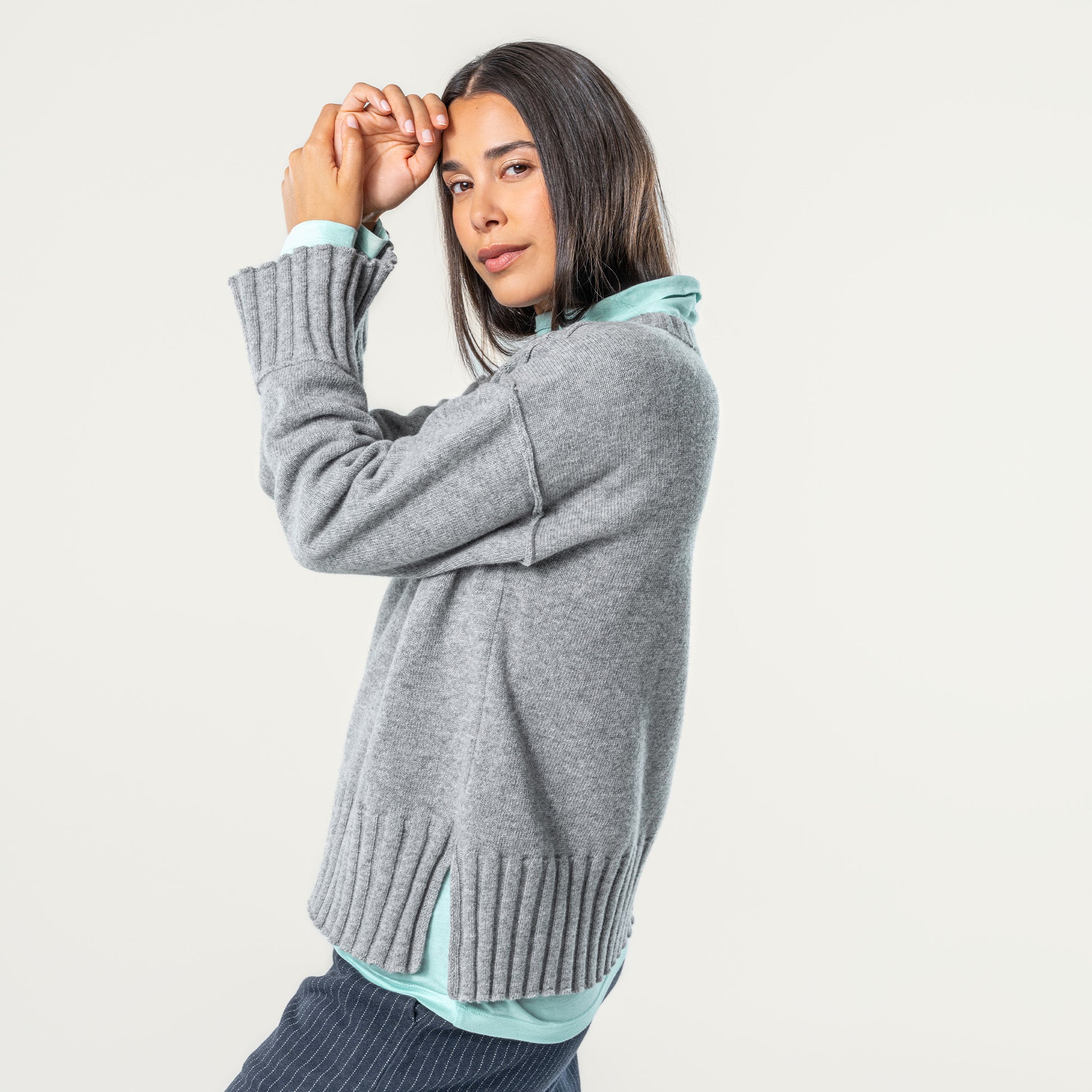 Living Crafts Pullover Stana, Grey Melange
