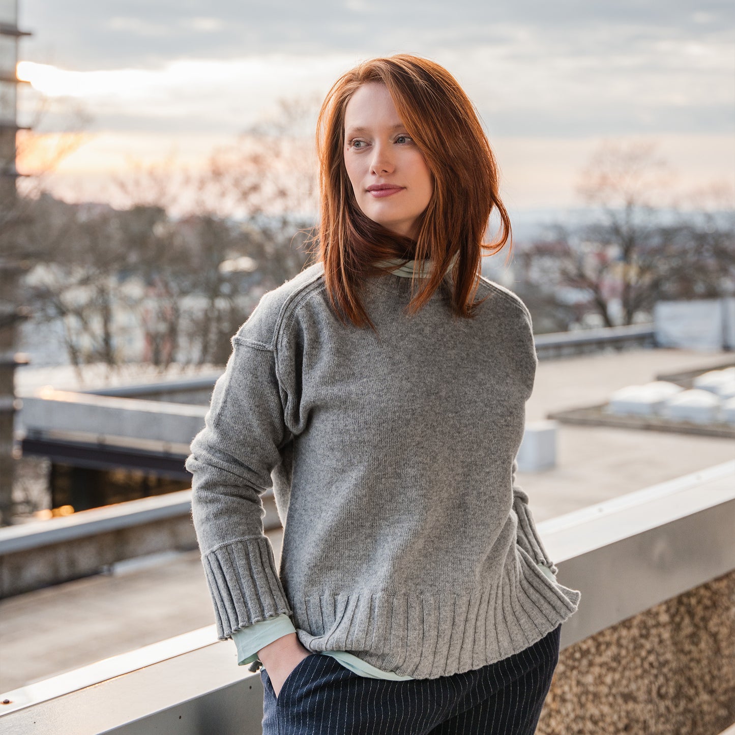 Living Crafts Pullover Stana, Grey Melange