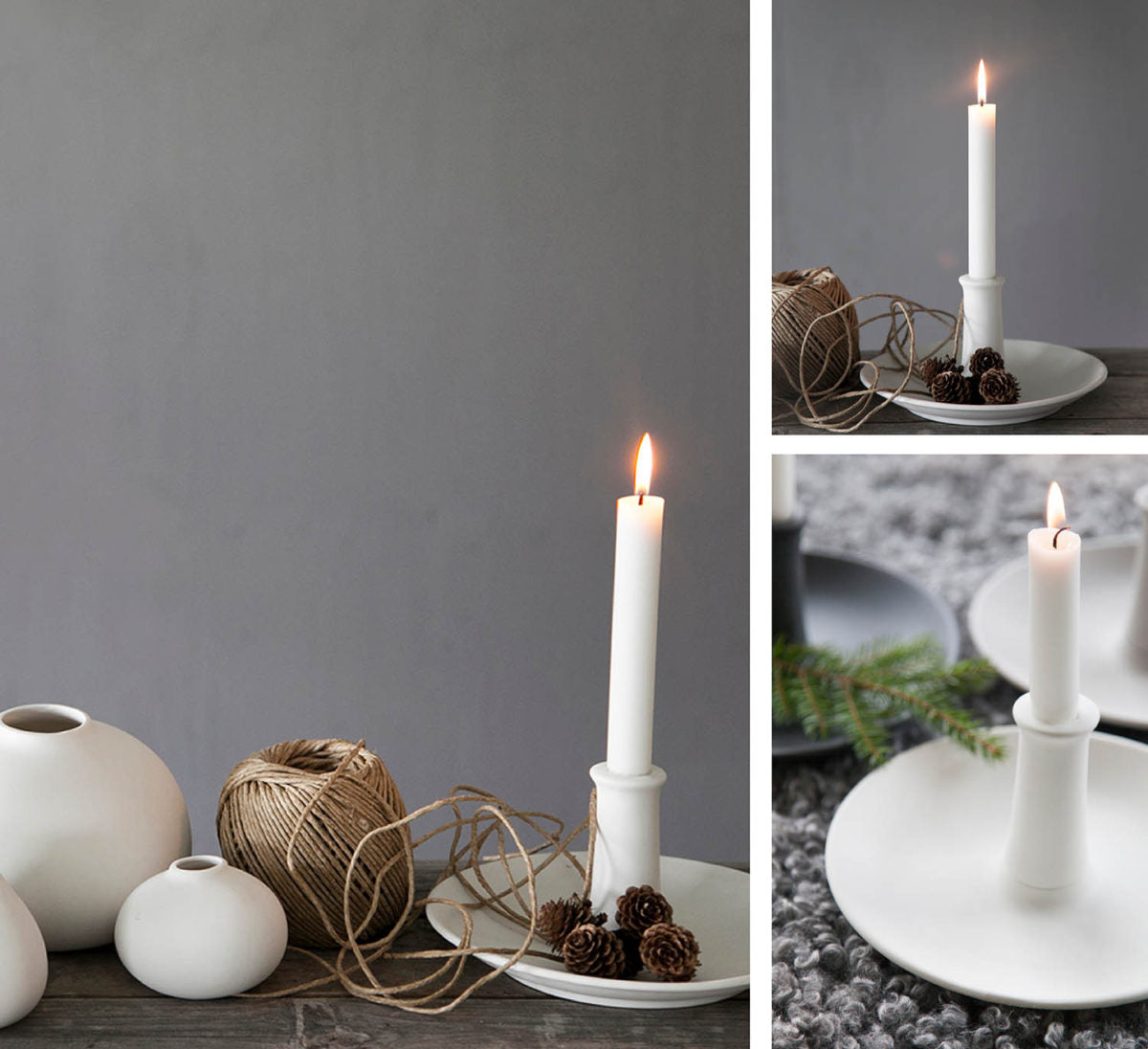Storefactory Kerzenhalter Bondstorp, weiß