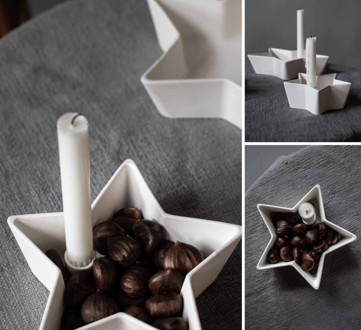 Storefactory Kerzenhalter Lidatorp Stjärna mittel, weiß