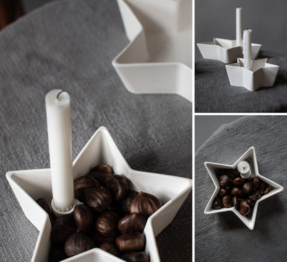 Storefactory Kerzenhalter Lidatorp Stjärna mittel, weiß