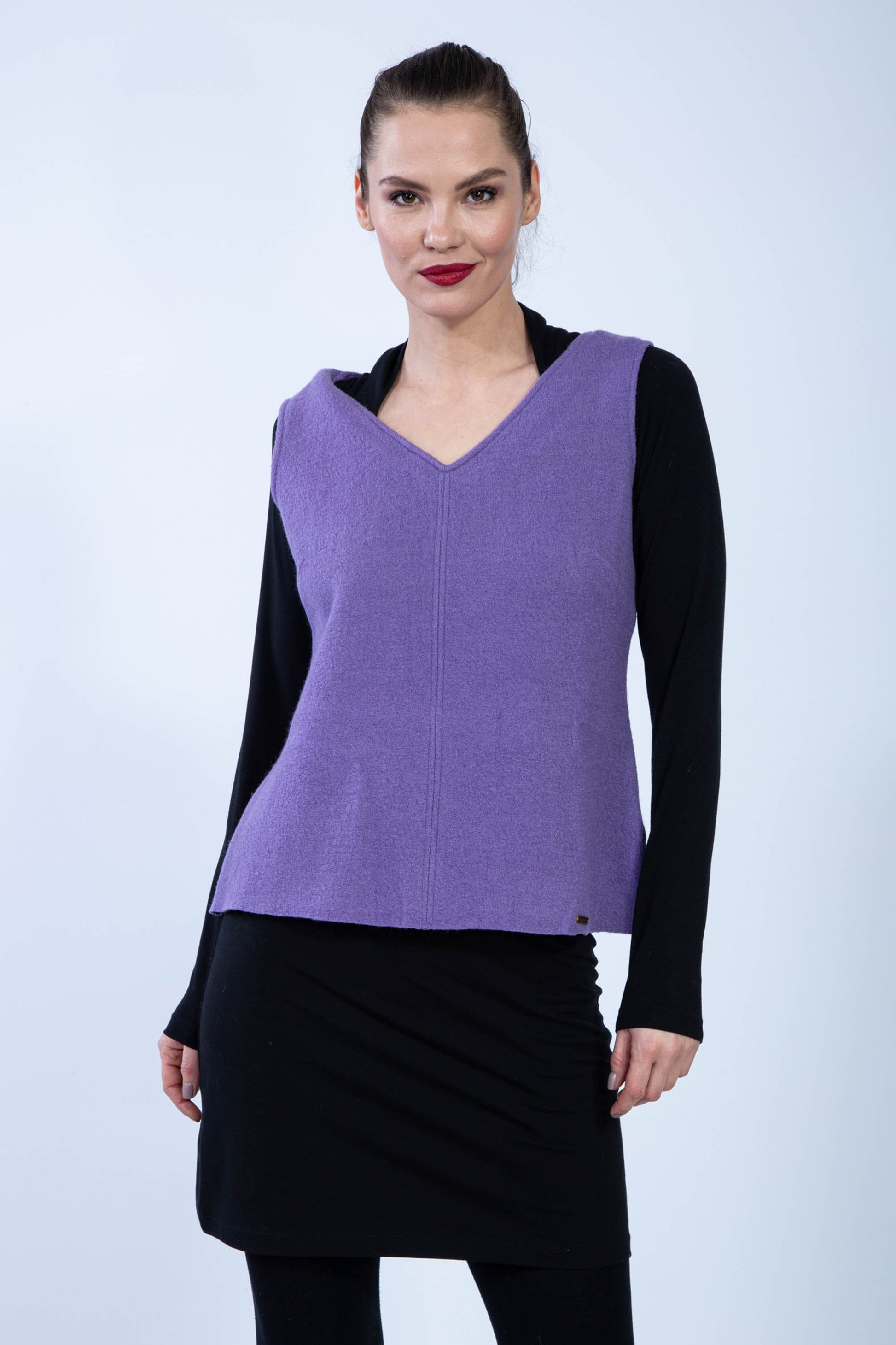 Chapati Merino-Pullunder Papagina, Purple