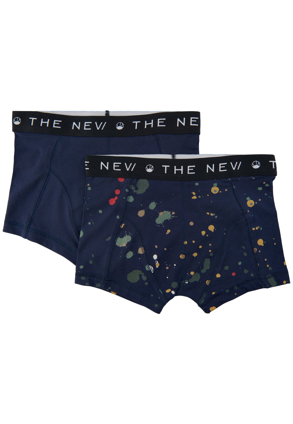 The New 2er Set Boxershorts Farbkleckse/Navy