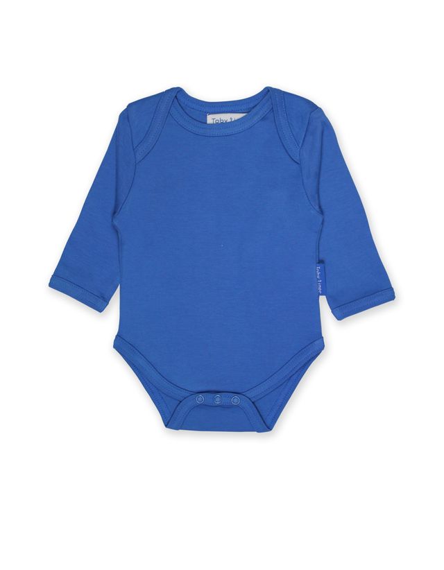Toby Tiger Baby-Body langarm, blau