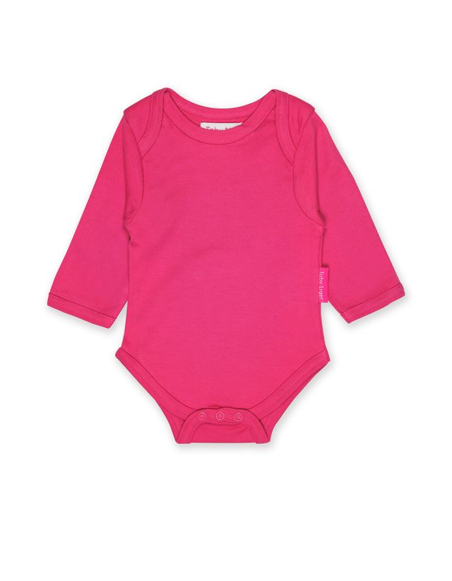 Toby Tiger Baby-Body langarm, pink