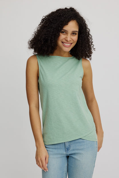 Tranquillo Top Wickeloptik, granite green