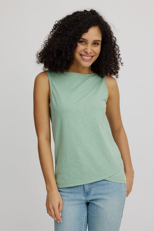 Tranquillo Top Wickeloptik, granite green