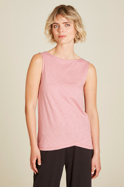 Tranquillo Top Wickeloptik, violett