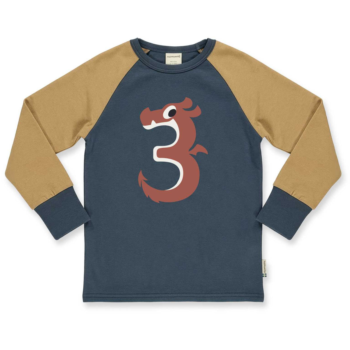 Maxomorra Geburtstagsshirt blau/gelb