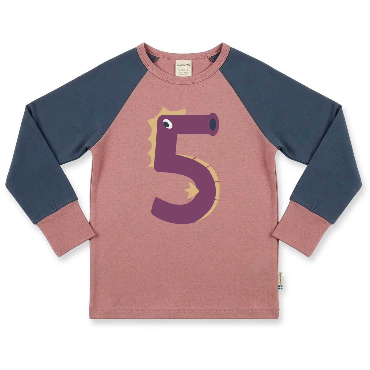 Maxomorra Geburtstagsshirt rosa/blau