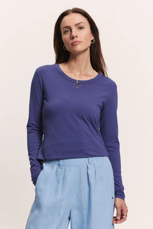 Tranquillo Jersey-Langarmshirt Tildaa, indigo blue