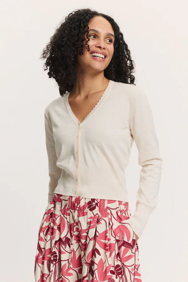 Tranquillo Strickjacke Linaa, white