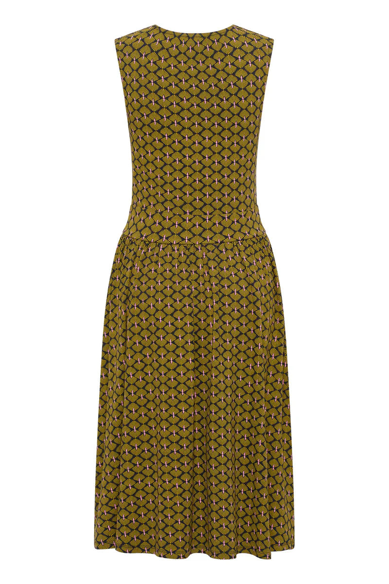 Tranquillo Kleid Albaa, black fan