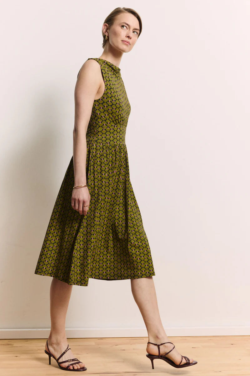 Tranquillo Kleid Albaa, black fan