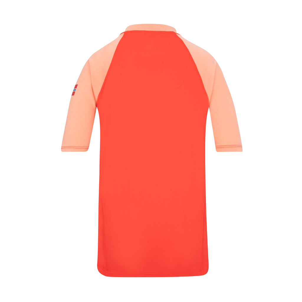 Trollkids Kvalvika T Bade-Shirt kurzarm mit UV-Schutz, sweet cherry/dahlia