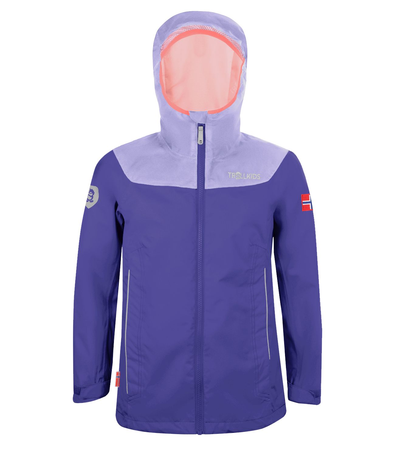 Trollkids Regenjacke Bergen, dark purple/lavender/apricot
