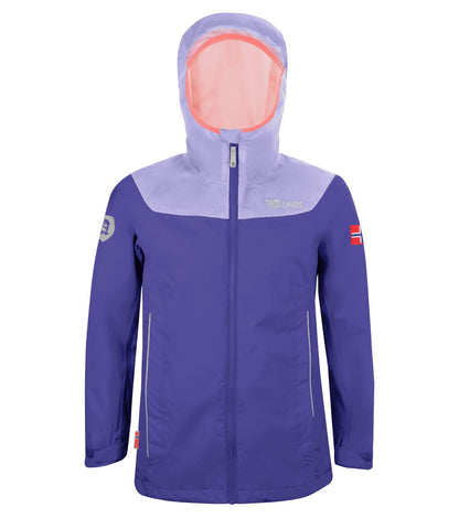 Trollkids Regenjacke Bergen, dark purple/lavender/apricot