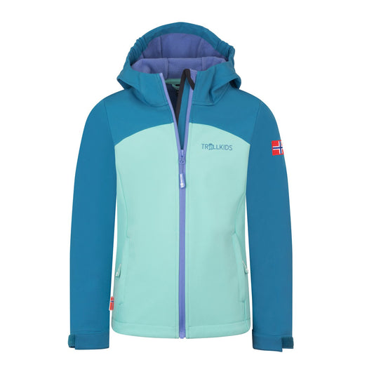 Trollkids Softshelljacke Kristiansand, Aqua
