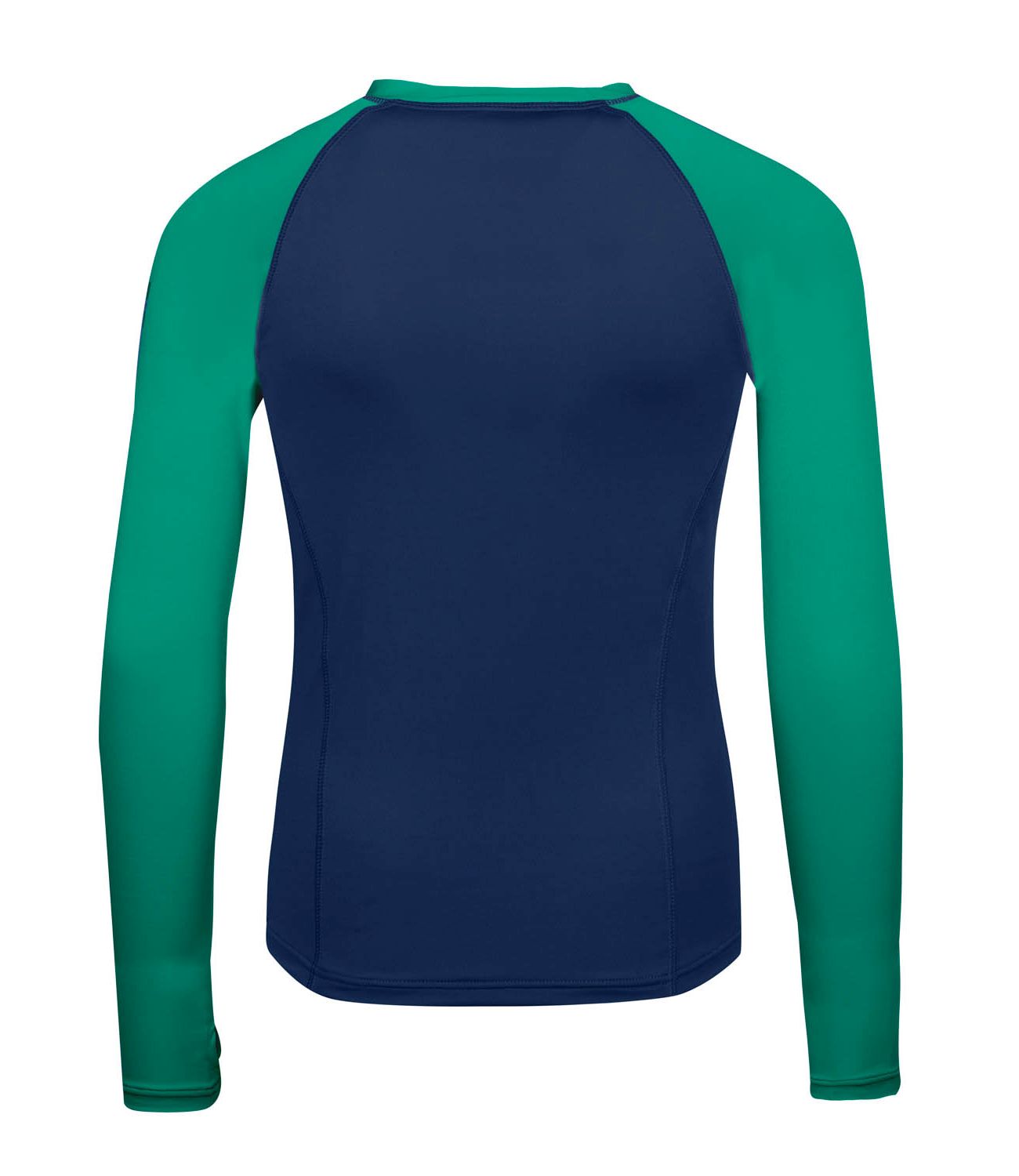 Trollkids Kvalvika Bade-Shirt langarm mit UV-Schutz, pepper green/navy