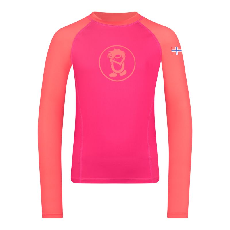 Trollkids Kvalvika UV-Shirt langarm, bright pink