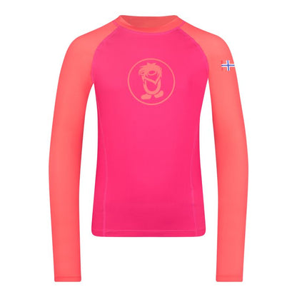 Trollkids Kvalvika UV-Shirt langarm, bright pink