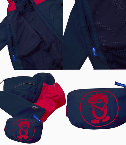 Trollkids Regenjacke Bergen, rot/blau