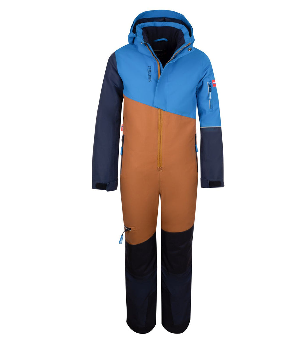 Trollkids Schneeanzug Hallingdal, bronze/azur blue/navy