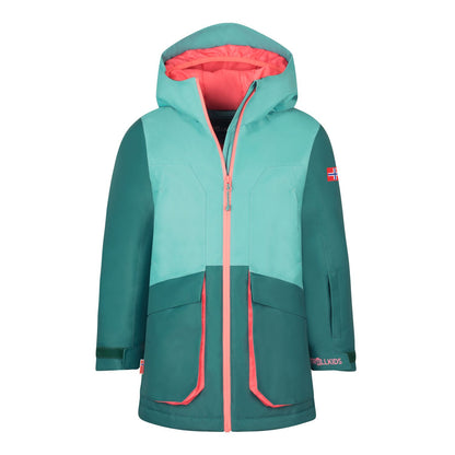 Trollkids Winterjacke Kongsberg, dusty teal/petrol