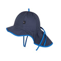 PurePure Sonnenhut mit Krempe, Nackenschutz und UV-Schutz, Navy
