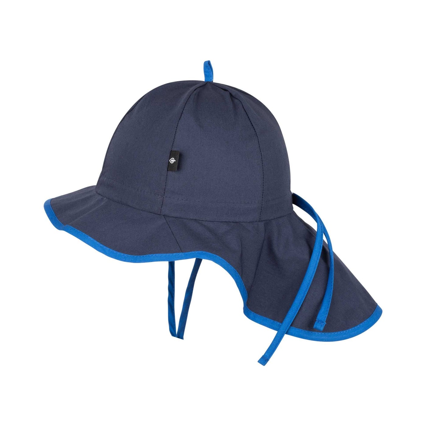 PurePure Sonnenhut mit Krempe, Nackenschutz und UV-Schutz, Navy
