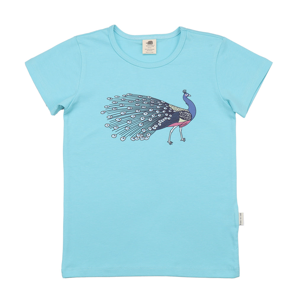 Walkiddy T-Shirt Peacock, Blau
