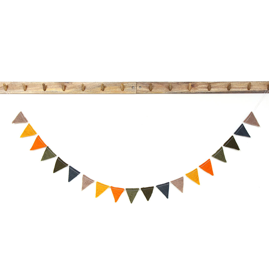 Wimpelgirlande Wollfilz, Herbstfarben