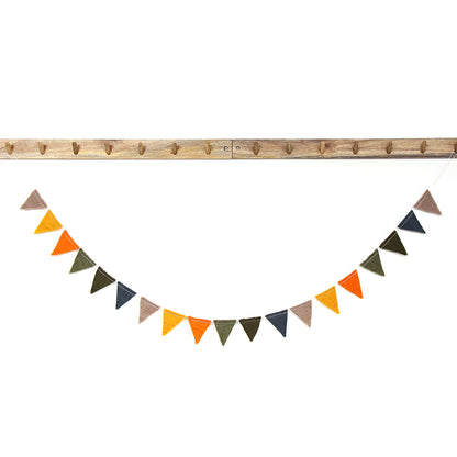 Wimpelgirlande Wollfilz, Herbstfarben